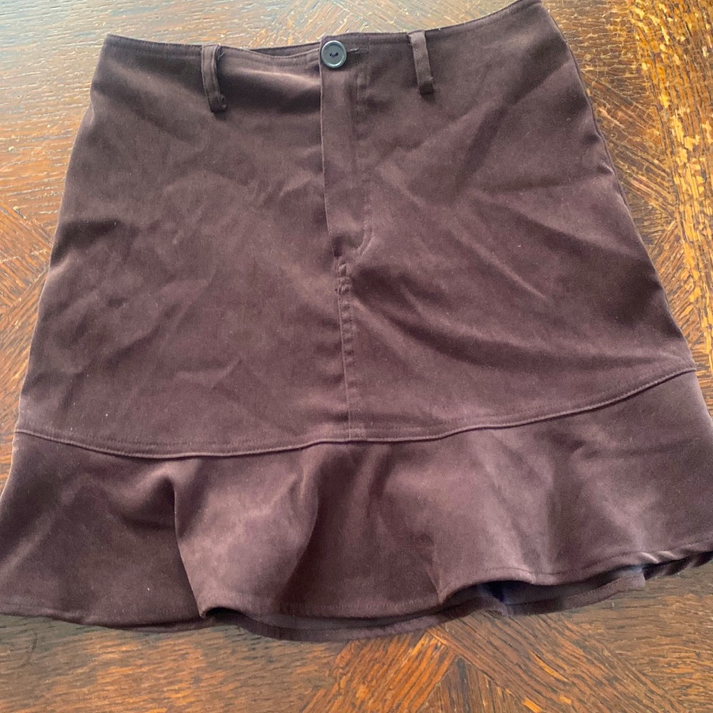 Nrown flared skirt